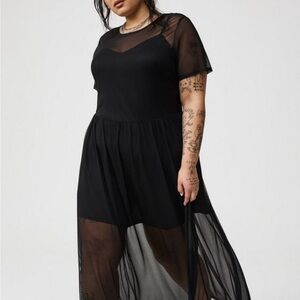 Torrid Black Sheer Maxi Dress